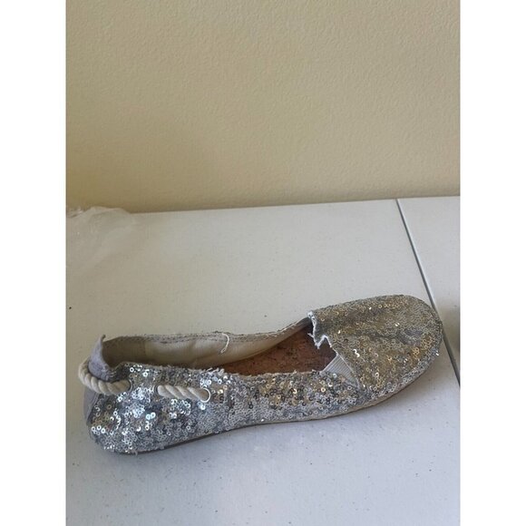 Gianni Bini sequined silver Espadrilles Size 9 - Picture 11 of 13